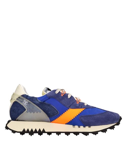 Sneakers in camoscio e tessuto RUN OF | MY FATHERBLU-ARANCIO-BEIGE
